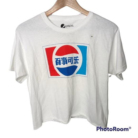 Pepsi Chinese Logo Crop Top - Picture 1 of 4